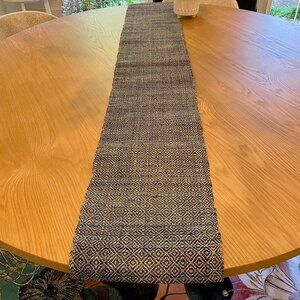 Raffia table runner from the Philippines, blue